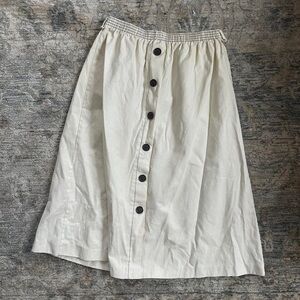 American Vintage Women's White and Cream Skirt